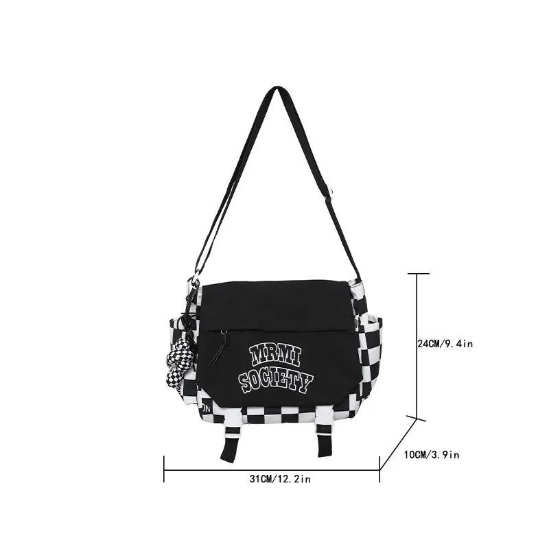 Borsa a tracolla con ciondolo regalo da uomo a grande capacità a griglia borsa da fitness borsa a spalla da donna borsa da coppia XM-2251-