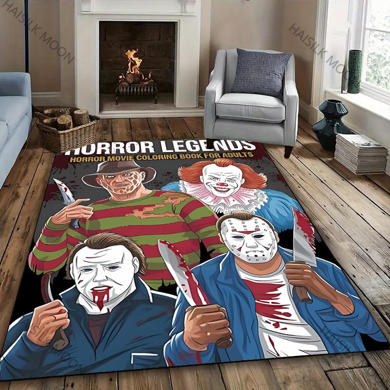 3D Halloween Horror Thriller Theme Carpet Living Room Bedroom Sofa Large Area Decorative Mat Soft Non-slip Four Seasons Rug Gift