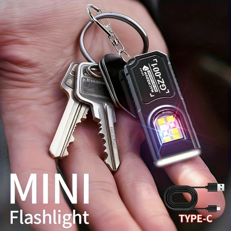 Portable Keychain LED COB Flashlight USB Rechargeable Torch with Pen Clip Powerful Mini Outdoor Working Lantern with Magnetic