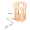 Wooden Pet Chinchilla Hamster Guinea Pigs Chew Play Grass Basket Cage Playground Toy(Suspended)