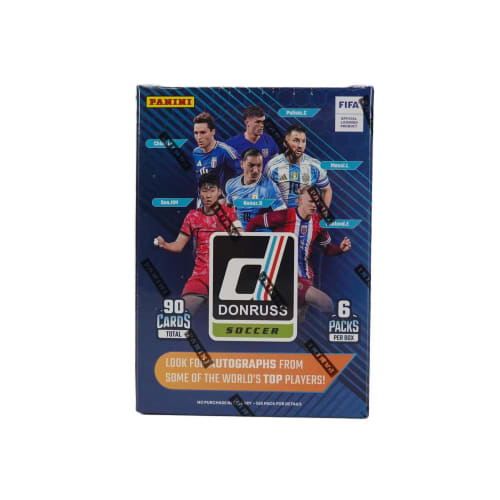 2024/25 Panini Donruss Soccer 6-Pack Hobby Blaster Trading Card Box (Hobby Blaster Exclusive Pink Cubic Parallels)
