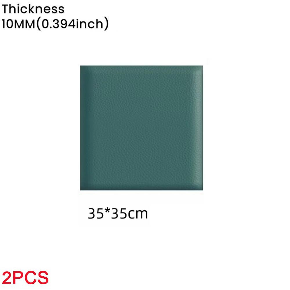2pcs Leather 3D Wall Sticker Self Adhesive Soft Wall Panels  Room Headboard