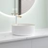Marble Patterned Modern Circular Ceramic Bathroom Sink, Freestanding Washbasin, Luxurious Gold Edged Washbasin(excluding Faucet)