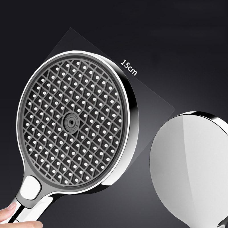 15cm Large Panel Boost Filter Shower Head Three-speed Home Bathroom Large Water Flow Shower Filter Shower Set