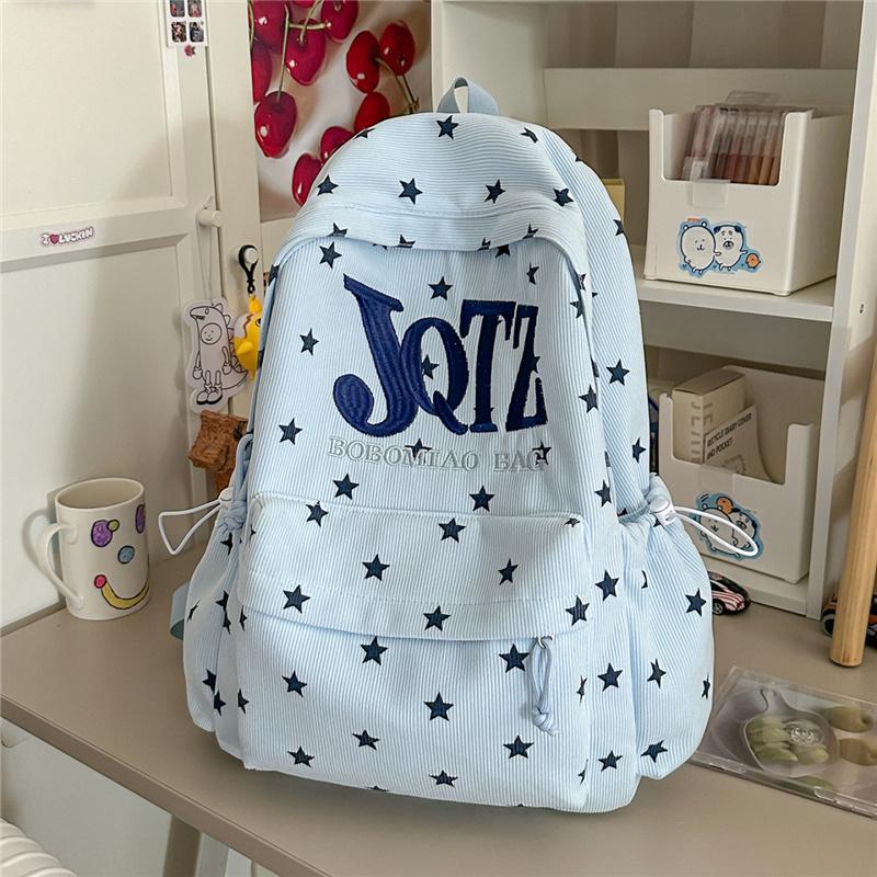Star Letter Printed Backpack Student Campus Class Schoolbag