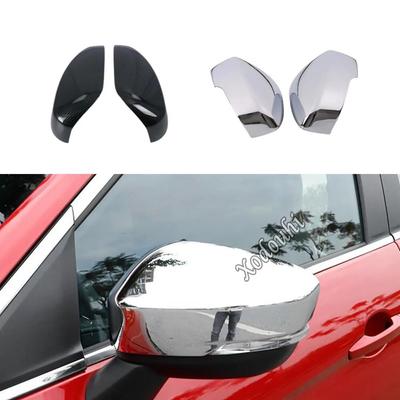 For Mitsubishi Eclipse Cross 2017 2018     Car Eyebrow Back Rear View Side Glass Mirror Cover Trim Frame Stick