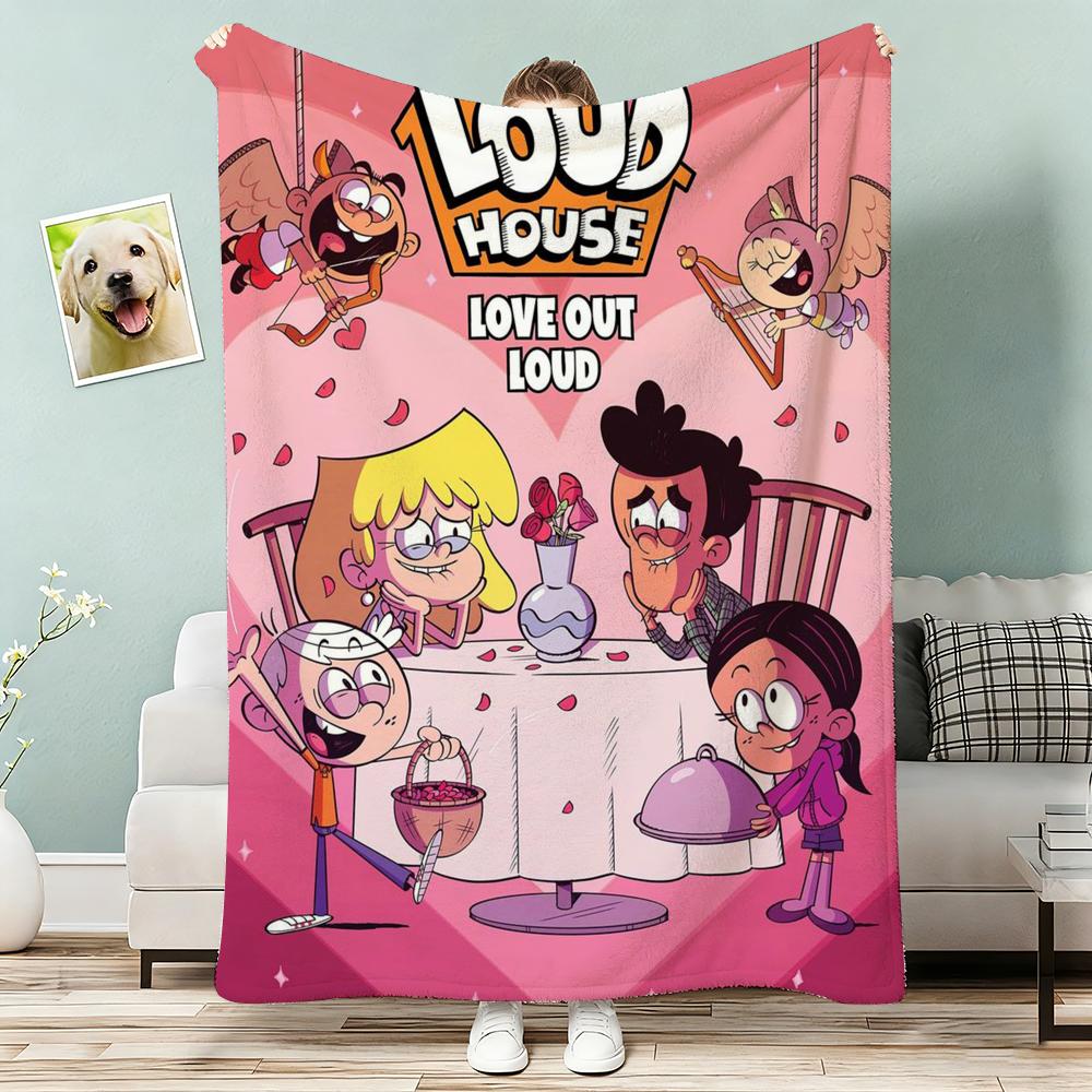 The Loud House Throw Lightweight 240g Flannel Blanket Soft Skin-friendly for Summer Cooling 75x90cm