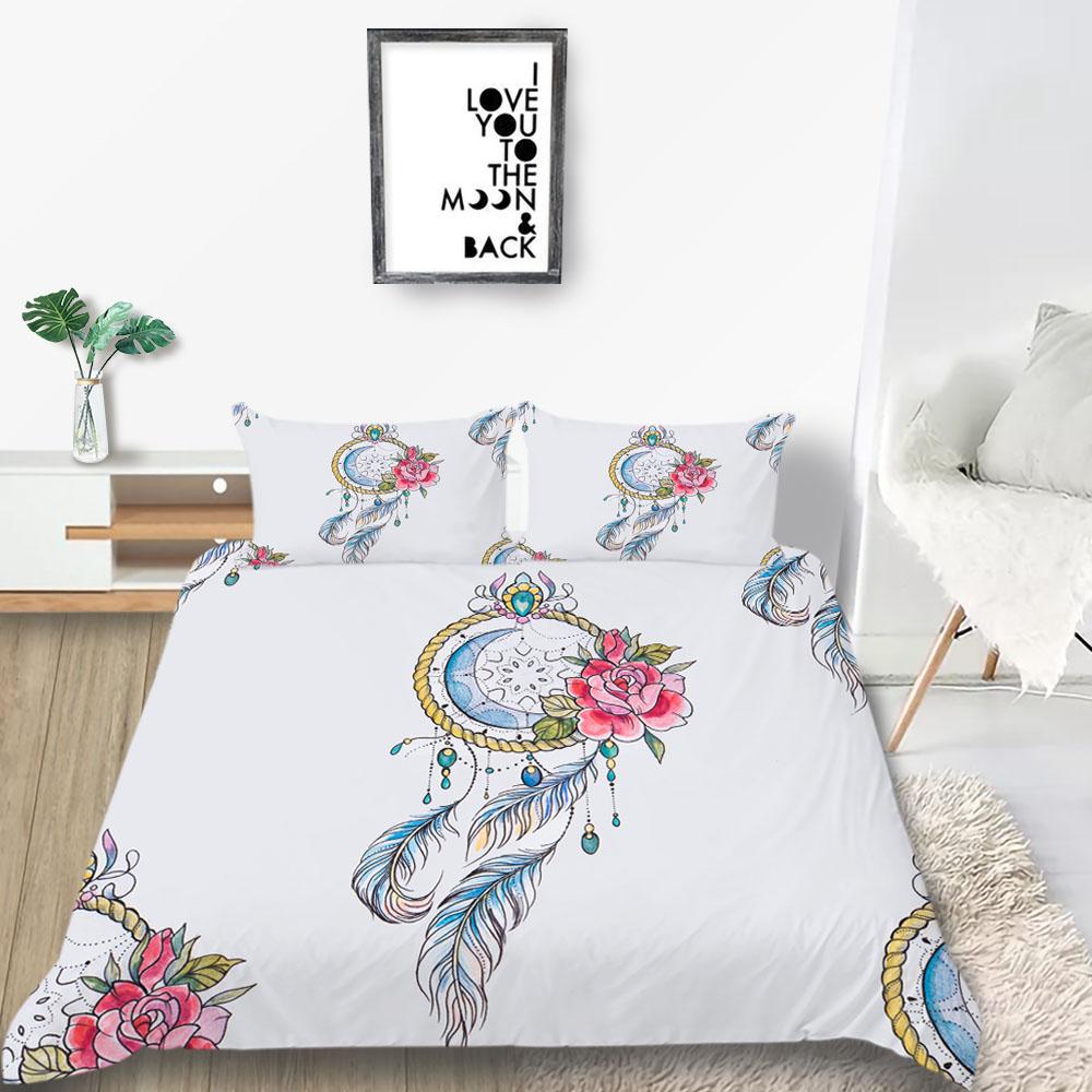 Home Textiles Quilt Cover Set 3D Dreamcatcher Print Bedding Suit Hot Sale Polyester Duvet Covers Home Bedclothes