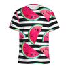 Summer Round Neck 3D Watermelon Pattern Print Top Fashionable Casual Short Sleeved Men's T-shirts