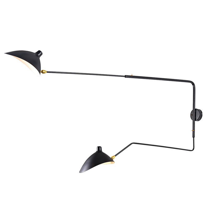Modern Swing Wall Lamps Loft Adjustable Head Wall Lights Surface Installation Reading Wall Sconces E27 Indoor Wall Lamp 85-260v
