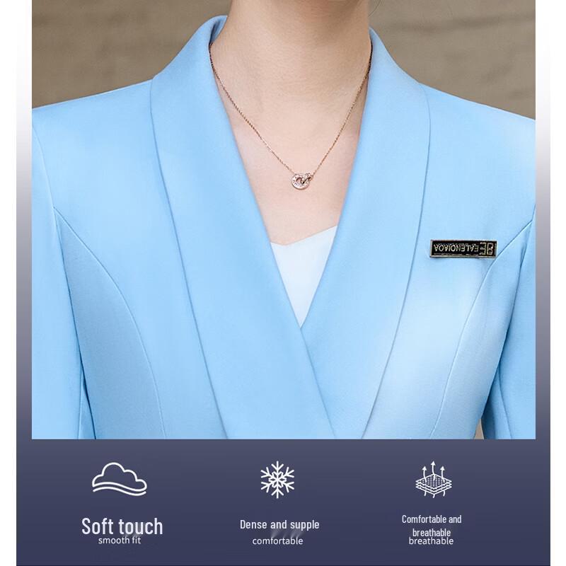 Tluoman Damen Business-Anzug Set mit 3/4 Ärmeln