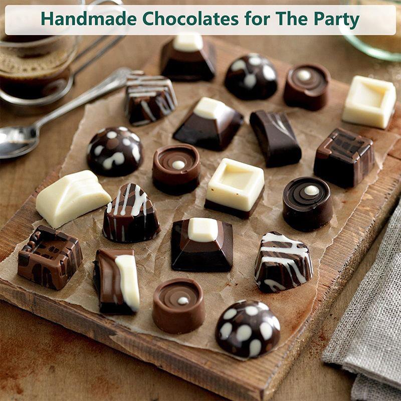 Formy do czekolady 30 komór Silikon spożywczy 6 różnych kształtów Forma na kostki lodu Bez BPA i nieprzywierająca Formy do galaretki i pieczenia