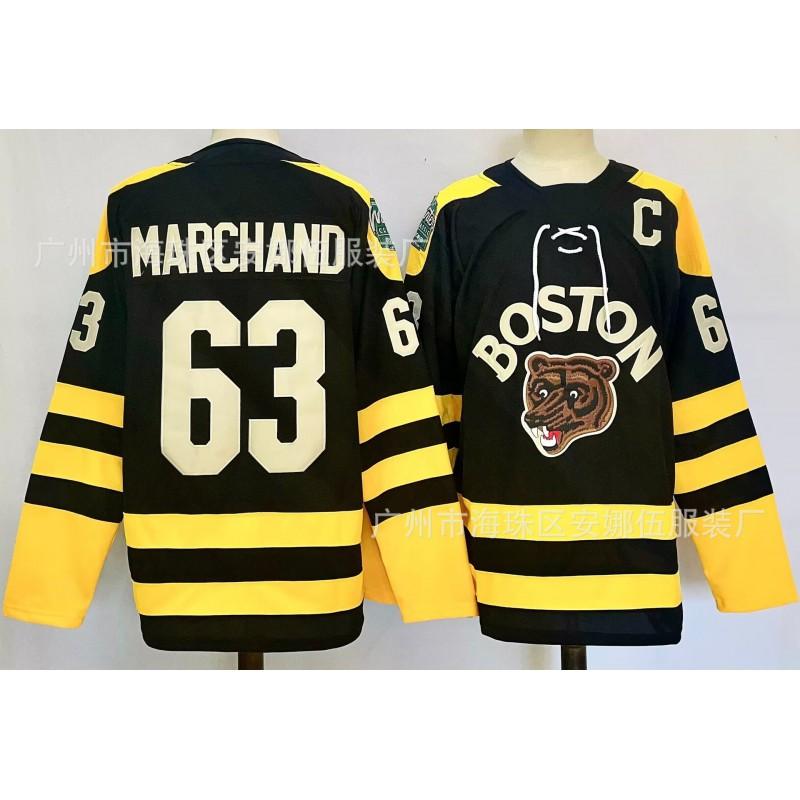 Ice Hockey Jersey Boston Bruins Embroidered 73 63 Unisex Sports