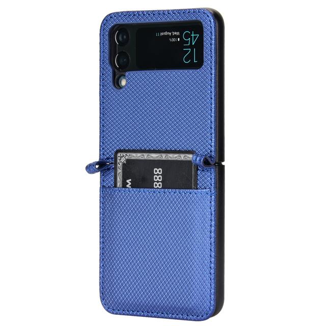

Роскошный кожаный чехол для мобильного телефона Samsung Z Flip4 5g для Samsung Galaxy Z Flip4 5g Flip 4 Flip3 Flip 3 Zflip4, складной чехол for Samsung Z Flip 3 синий