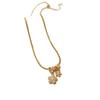 Gold Diamant Doppelblumen Choker Halskette