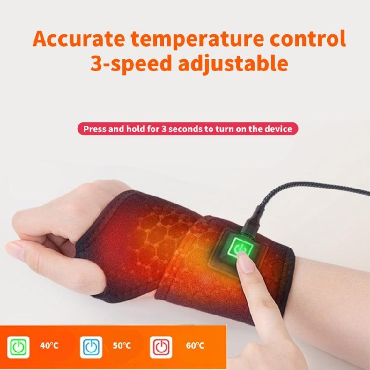 Electric Heated Wrist Brace Wrist Support 3 Temperature Adjustable Heated Wrist Guard Fast Heating
