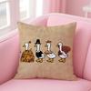 Cute Cartoon Funny Duckes Cushion Cover Pillow Case Soft Skin Friendly Fabric  Concealed Zipper