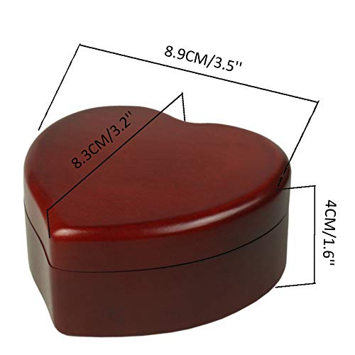 Sinzyo Heart-Shaped Music Box. Perfect for anniversaries, birthdays, celebrations, and gifts for girls! It also makes a great room decoration. (Wine R