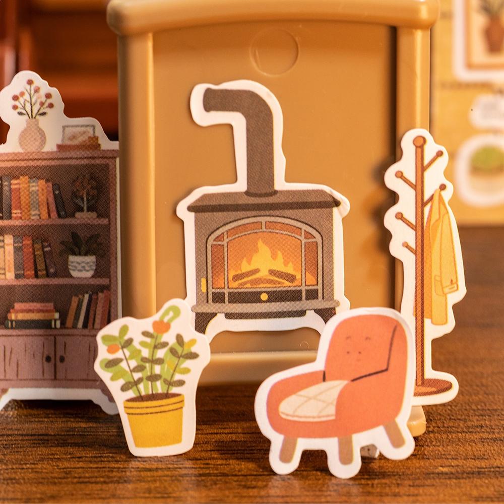 Landscape Stickers Japanese Small Daily Cartoon Life Small Items Pattern Decoration Hand Tent DIY Scene Collage