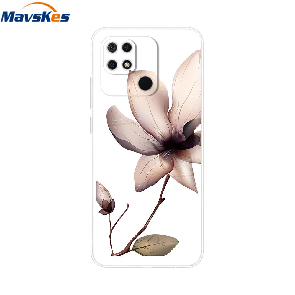 For Xiaomi Redmi 10C Case Clear Bumper Cute Cover For Xiaomi Redmi 13C Liquid Silicone Soft TPU Fundas Phone Case For Redmi 12C