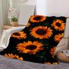 1pc Sunflower Printing Lightweight Flannel Blanket, Comfortable and Warm Blanket, for Camping Sofa Bed and Couch Office, in All Seasons