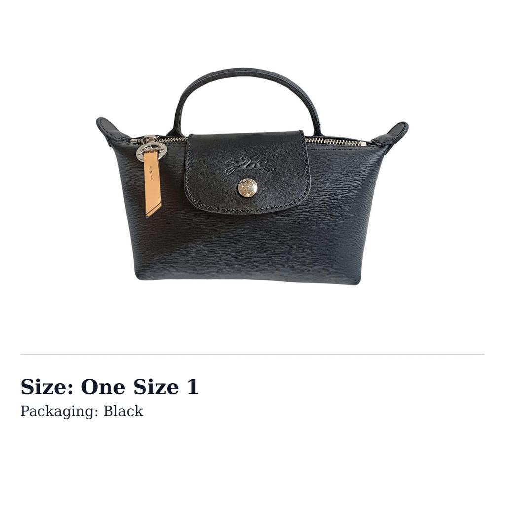 LONGCHAMP Le Pliage City Coated Canvas Dumpling Bag Handbag Women's Black 34175HYQ001
