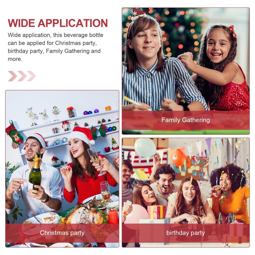 2-10PC Christmas Gingerbread Man Candy Jar Sealed Plastic Juice Drink Bottle Xmas Party New Year Gingerbread Man Drink Container