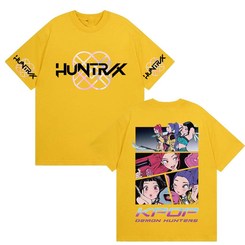 Limited Demon Hunters 2025 K-pop Film Graphic T-Shirt Men Women Clothing Tide Oversized T Shirt Fashion High Quality Cotton Tees