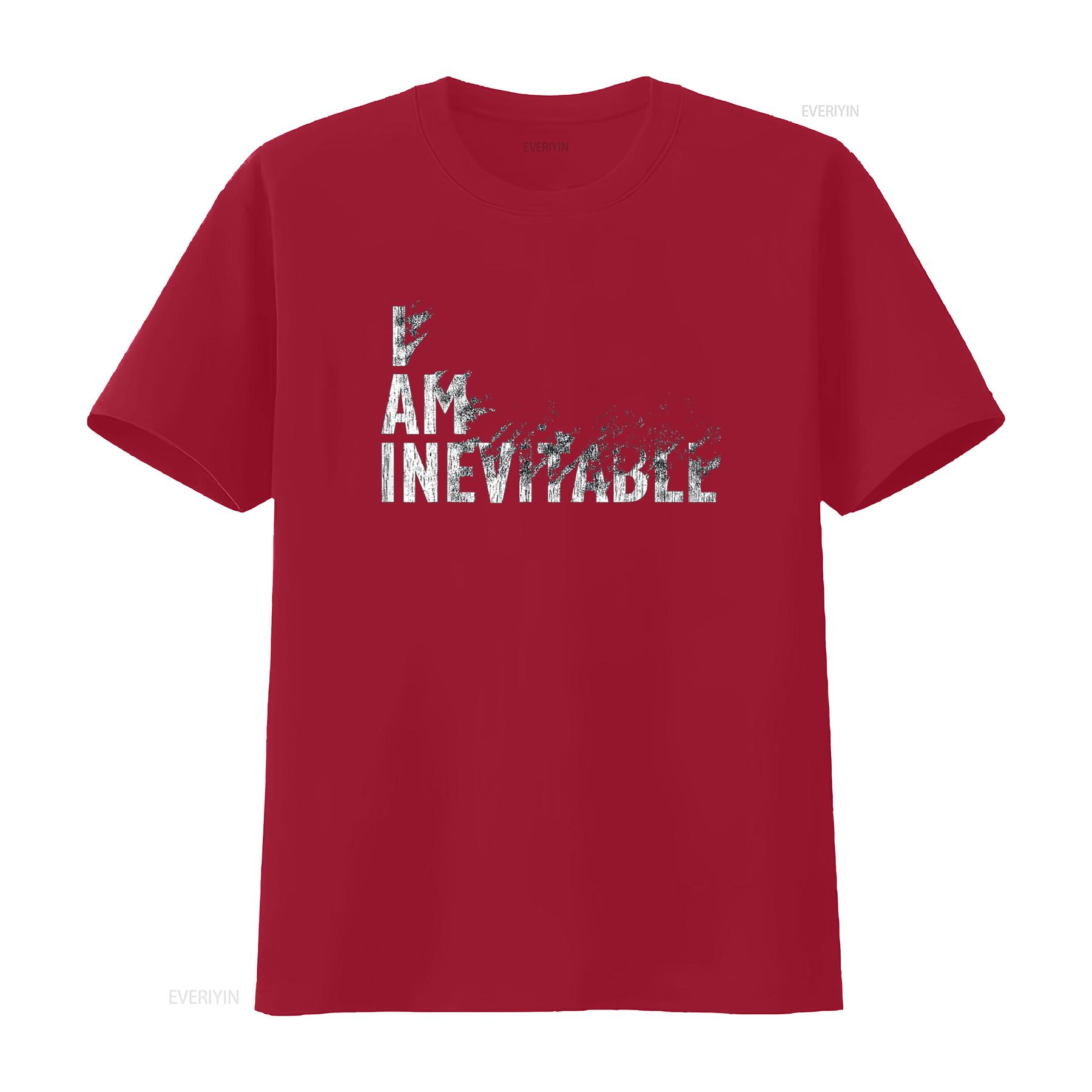 

I Am Inevitable Vintage T Shirt for Kids vintage Washed streetwear Unisex Versatile Stretched Comfortable Slightly homme S