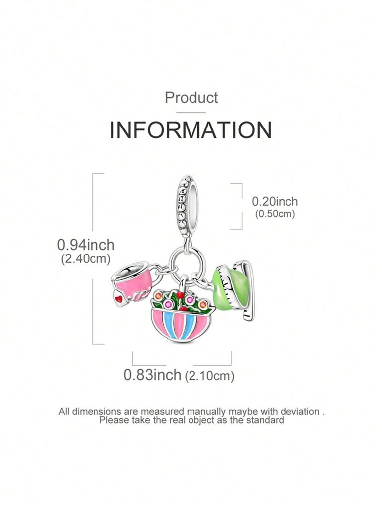 Charms Plata Copper Colors Ice Car Shaved Ice Machine Beads Charm Pendant For Original Bracelet For Women Diy Jewelry Love Gift
