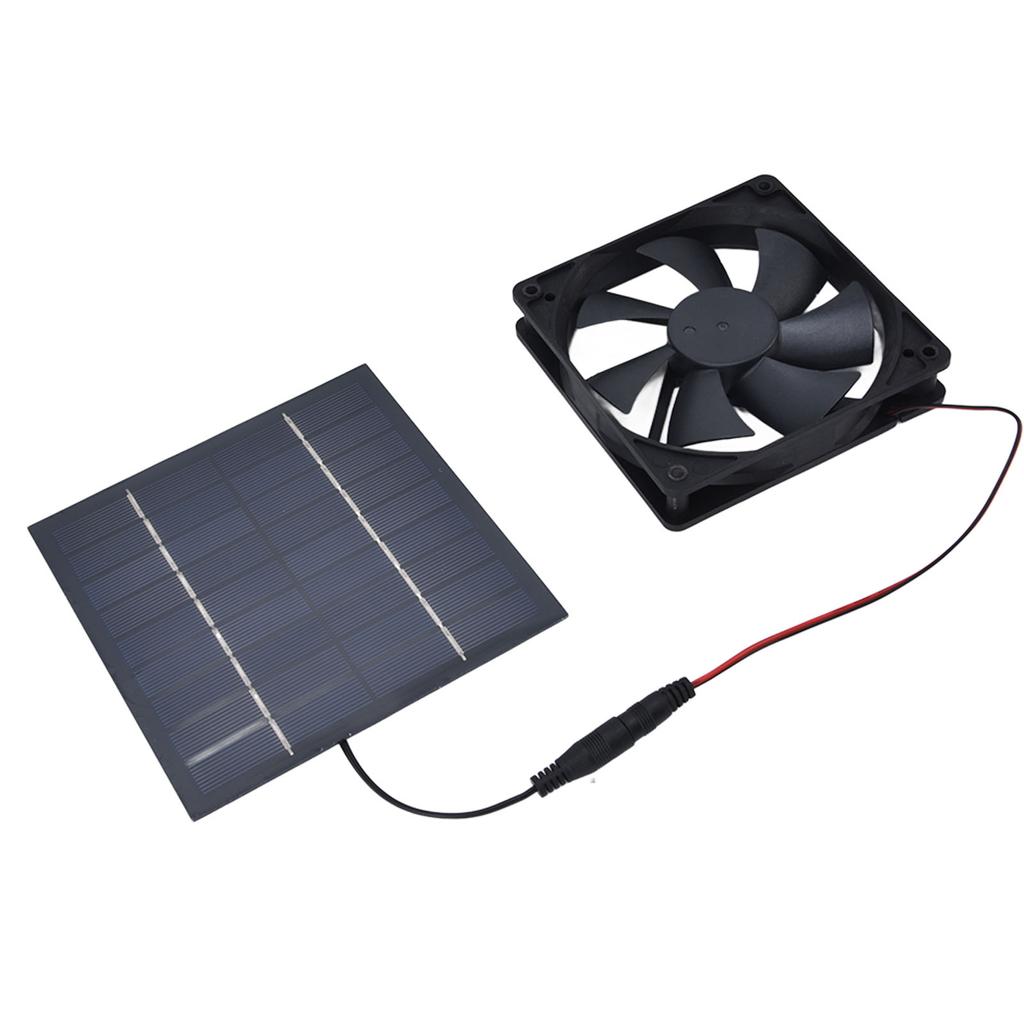 Solar Powered Exhaust Fan 10W Single Fan Waterproof Solar Panel Fan Kit for Chicken Coops Greenhouses