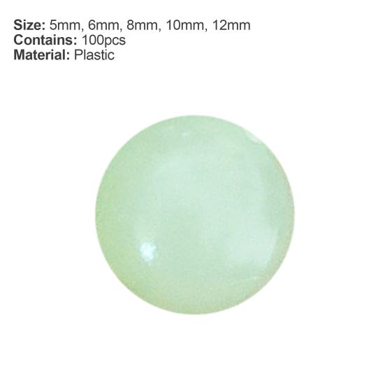 100 Pezzi/Borsa Perline Luminose Multiuso Colorate di Plastica Perline Luminose Notturne per Pesca
