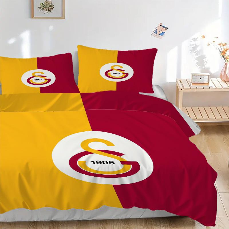 Galatasaray Crest Print 3Pcs Bedding Setduvet Cover With 2 Bedropillowcase Home Birthday Gift