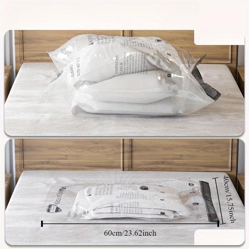 3-Piece Set of Vacuum Storage Bags with Hand Pump Multipurpose for Home Storage,Airtight Durable.Ideal for Clothes Bedding More.