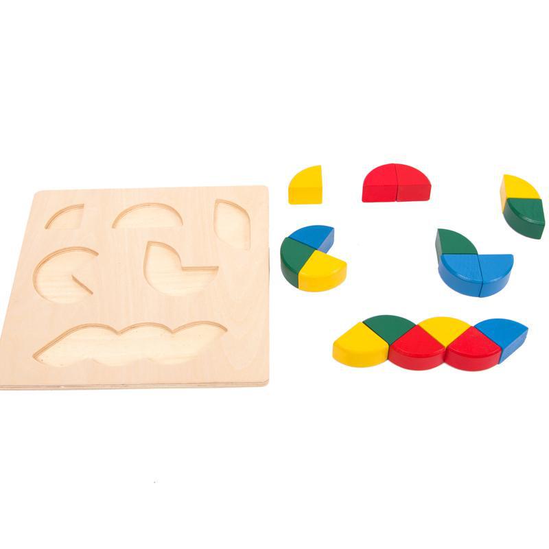 Montessori Sensory Math Puzzle & Educational Wooden Blocks for Kids