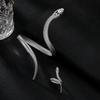 Exaggerated snake design bracelet jewelry snake opening adjustable ring set women