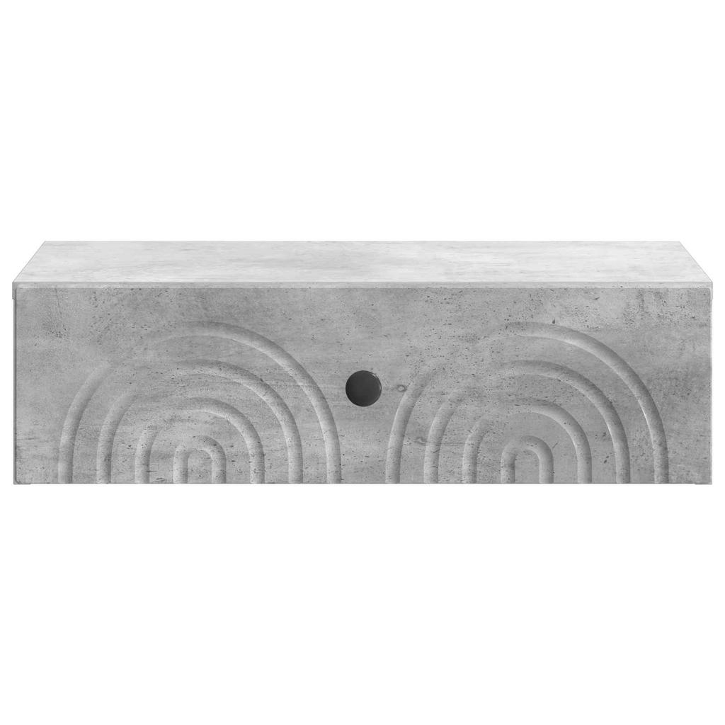 Wall Mounted Side Table Concrete Grey 59 x 34.5 x 17 cm