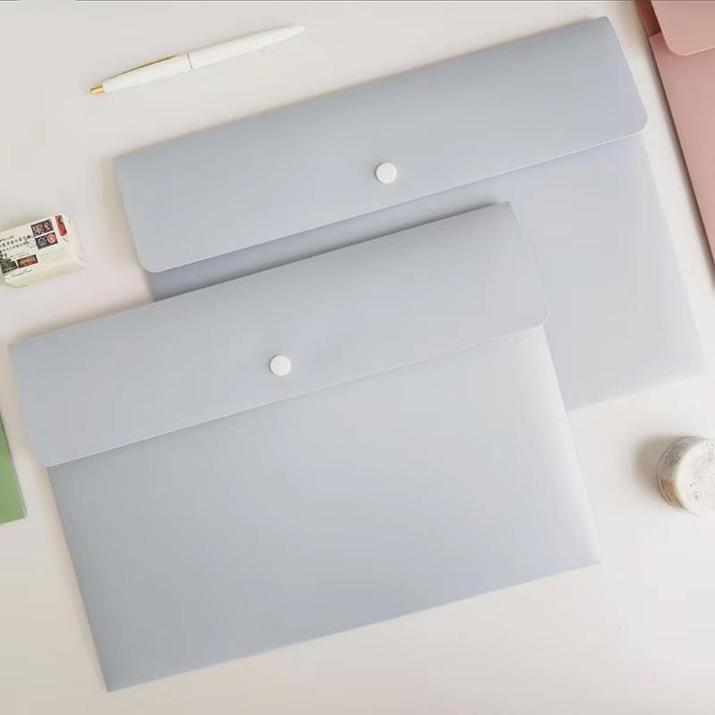1pc File Folder Organizer With Buckle Blue Green Pink 32x23cm For School Office Student Teacher