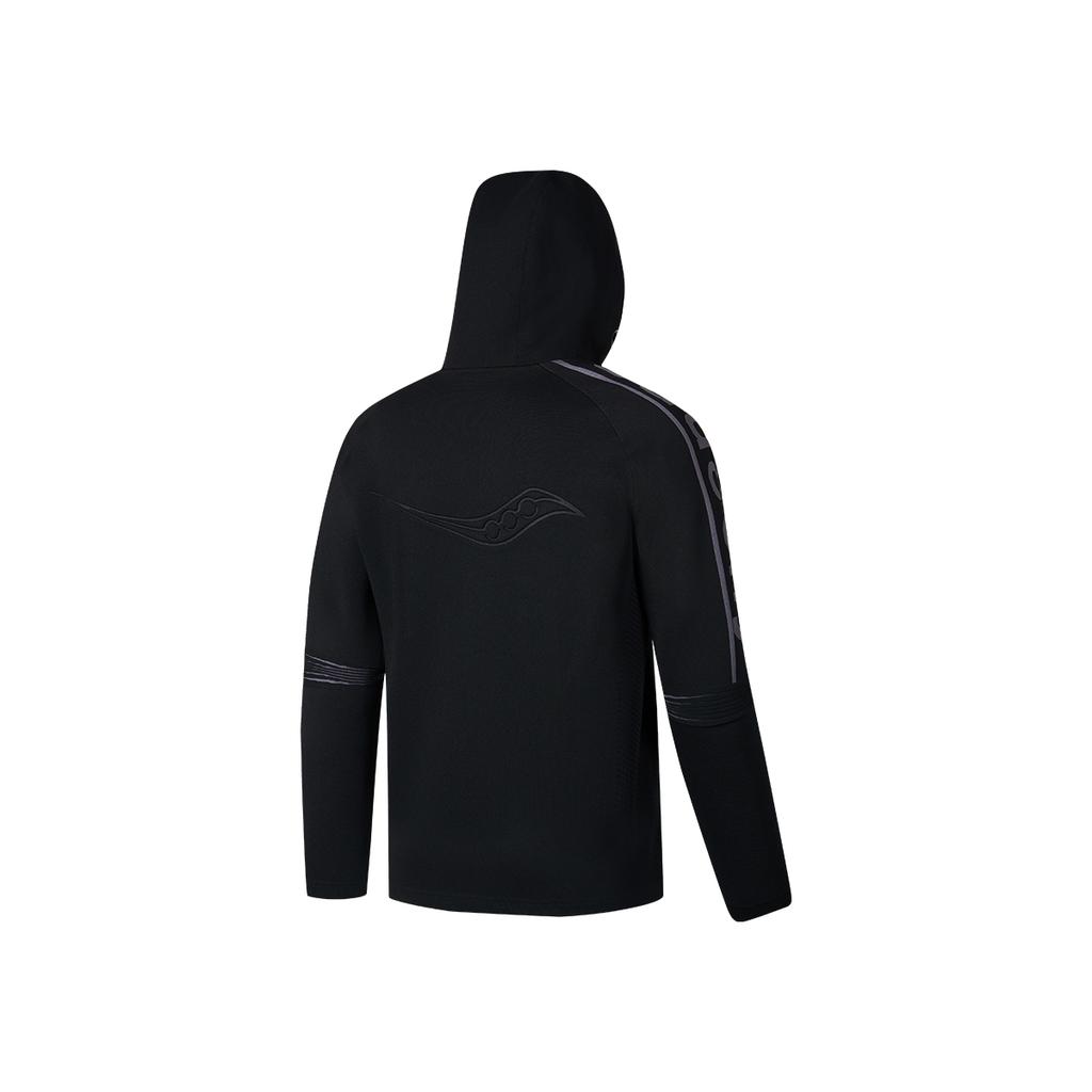 SAUCONY Running Training Breathable Comfortable Stretch Hooded Zip Jacket Men Jacket Black SA2259KJ01T-BK001