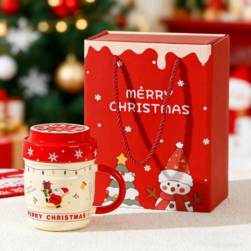 New Christmas Dust Mark Cup Gift Box Set Small Gifts Couple Water Cup Household High Value Gifts