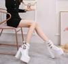 Europe and America Style Sexy High Heels 15 Cm Crude with Super High Heel Women's Boots Ankle Boots Classic Fashion Short Boots