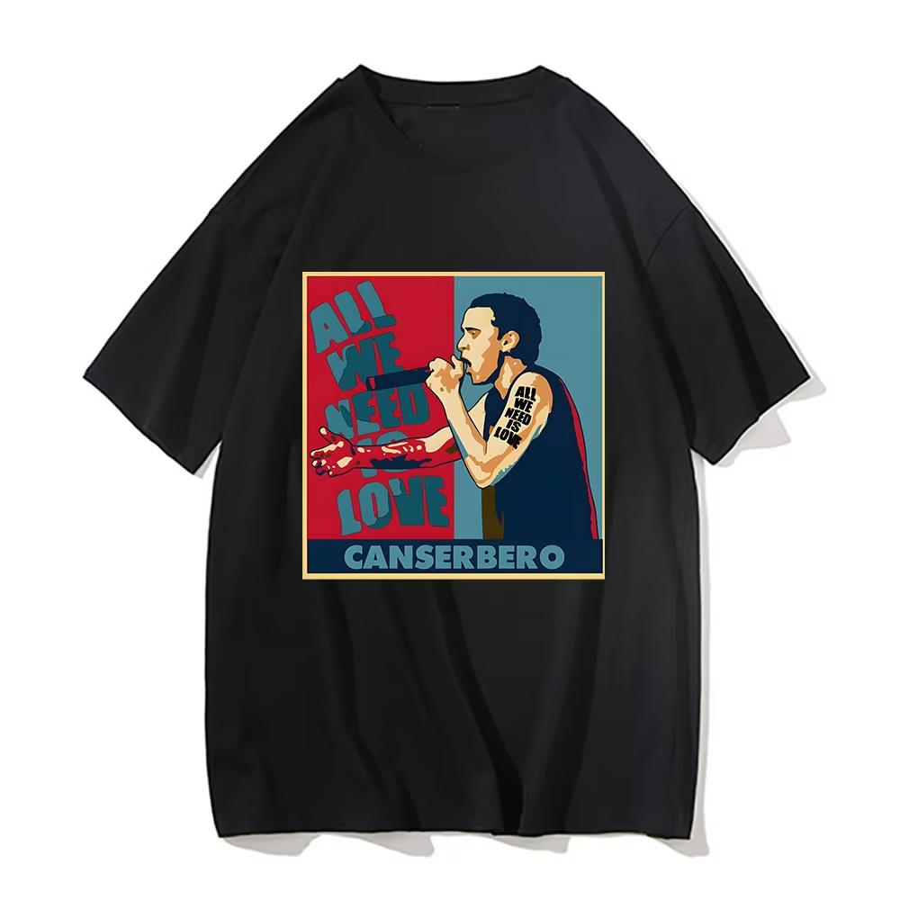

Canserbero Pattern Printing T-shirt Men Women Fashion Oversized T Shirt Short Sleeve Round Neck Summer Shirts Tops Streetwear S разноцветный