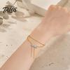 Necklace Chain Adjuster Shortener for Thin Chains, Adjustable Clip with Rhinestone, Metal Jewelry Clasp Clasp, Bracelet Making Supplies Rhinestone