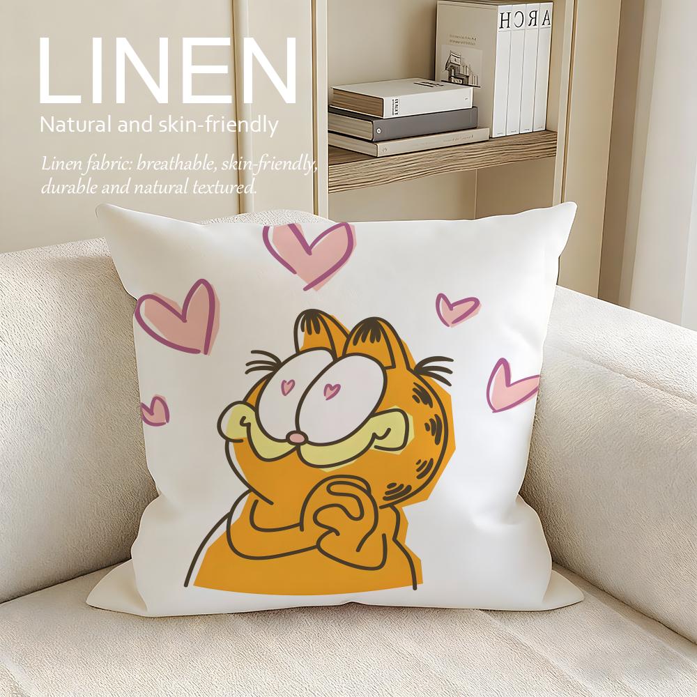 Classic Garfield Cushion Cover Pillowcase Set Pcs x x Breathable Washable Sofa Cushion Cover