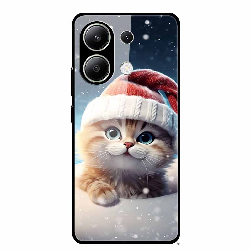 Glass Case For Xiaomi Redmi Note 13 Case Soft Bumper Tempered Glass Hard Back Cover For Redmi Note 13 Pro Phone Case Funda Coque