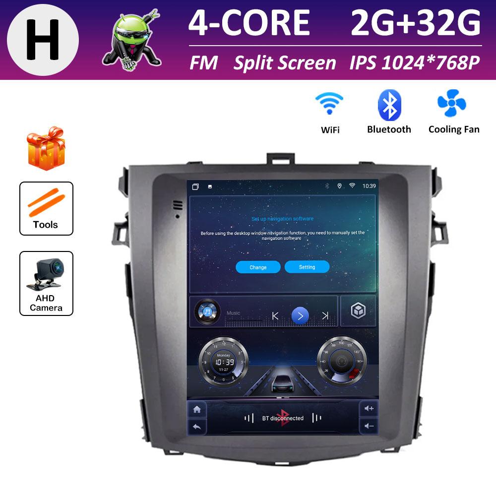 Autoradio DSP Stereo Car Video for Toyota Corolla E140 E150 2007 2008 2009 2010 - 2013 Radio Player Android Smart System No 2din