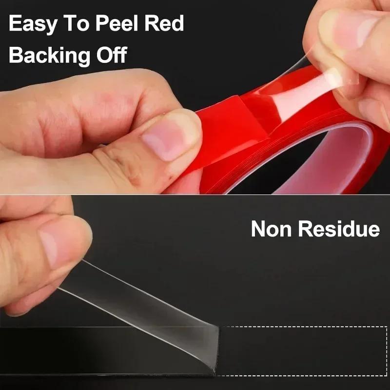 New Double Sided Tape Strong Fixation Transparent Tape Waterproof No Traces High Viscosity Self Adhesive Tapes Fixed Stickers