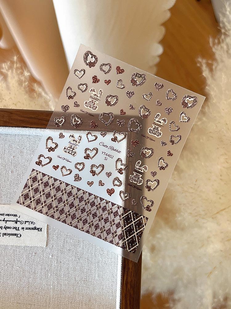 

YITU Муравьиный Граф Змея и Сердце Узор Наклейки для Ногтей - Кролик Полый Самоклеящийся Декор для Ногтей YT4402