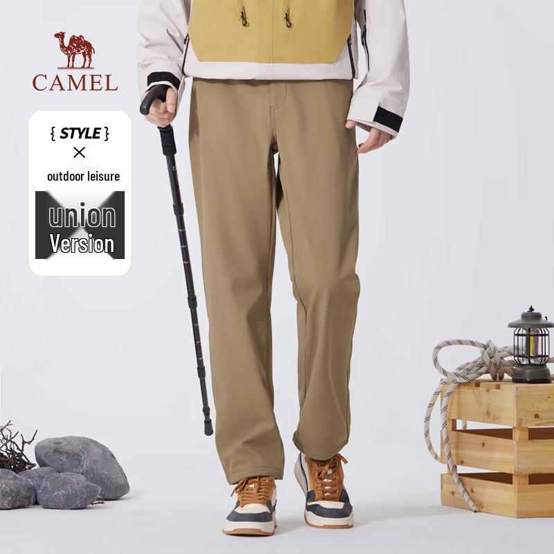 Camel Men's Winter Fleece-Lined Water-Repellent Stretch Softshell Casual Pants