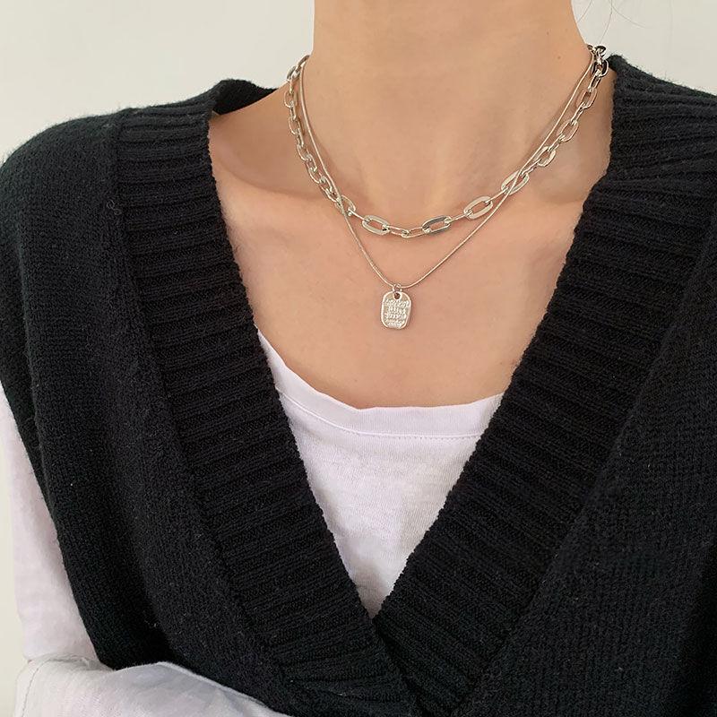 2022 Summer Trend: Unisex Ins Hip-Hop Titanium Steel Coin Necklace